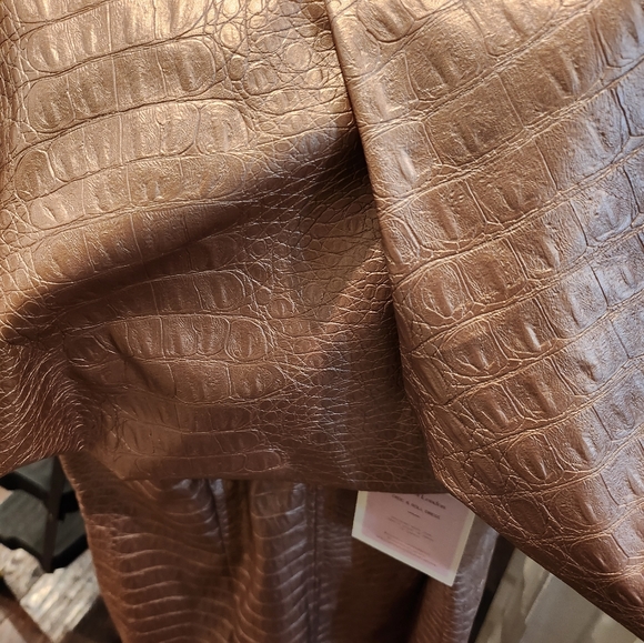 *Croc And Roll* Vegan Croc Leather Statement Sleeve Dress K689 - Picture 5 of 5